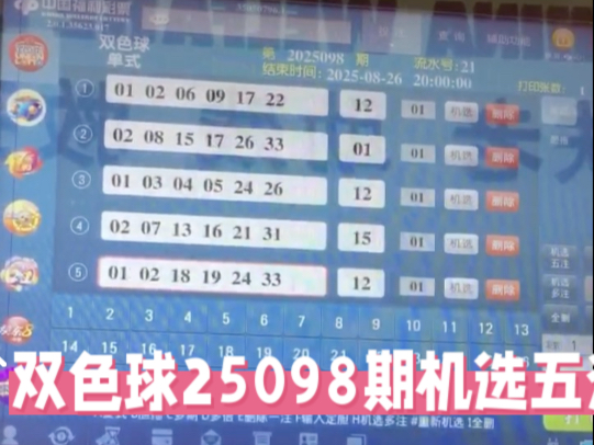 机选双色球,机选双色球一注